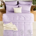 thumbnail image 2 of Queen Comforter Set, Grey 7 Pieces Bed in a Bag All Season Bedding, with Stitch Quilted Comforter Flat Sheet Fitted Sheet Pillowcases, 2 of 9