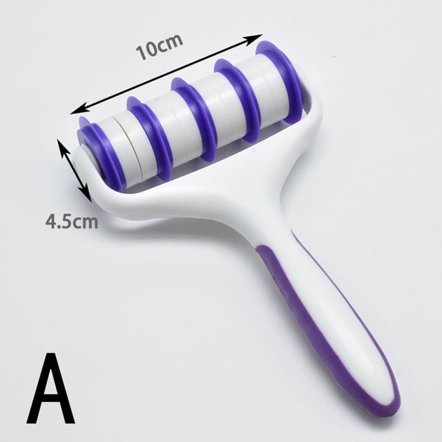 Oleegame 1PC Cake Fondant Strip Ribbon Cutter Embosser Roller Cake Pattern Decorating Tool