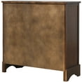 thumbnail image 6 of Rustic Storage Cabinet with Two Drawers and Four Classic Rattan Basket for Kitchen, Dining Room, Entryway, Living Room, Accent Furniture, Moisture-Proof (Espresso), 6 of 7