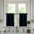 thumbnail image 2 of Short Grommet Curtains for Kitchen,Blackout Thermal Insulated Curtains for Kitchen Living Room Energy Efficient,Wide 34 x Long 24 inches Per Panel,Set of 1, 2 of 5