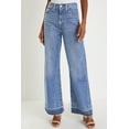 thumbnail image 3 of Dusk Blue High Rise Loose Jeans with Unique Cuffs and Raw Hem for Women - [ZhiHiMeRi] | 10, 3 of 12