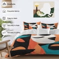 thumbnail image 4 of Color Block Bedding 3 Piece Duvet Cover Set Twin Size, Orange Teal Black Contemporary Abstract Soft Microfiber Comforter Cover with Zipper Closure & Pillowcases, Wrinkle & FadeResistant Quilt Cover, 4 of 9