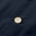 thumbnail image 4 of Rohuuque Mens Sport Coats and Blazers Notch Collar Button Cotton Tops Solid-color Fashionable Casual Pocket Suit Jacket Blazer Navy, 4 of 7