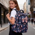 thumbnail image 6 of Binienty American Flag Patriotic Bow Boys Bookbag Age 10-12 Heavy Duty Waterproof School Backpack with Laptop Compartment Kids Day Pack Students Back to School Gifts, 6 of 8