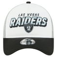 thumbnail image 2 of Youth New Era  White/Black Las Vegas Raiders Streak 9FORTY A-Frame Adjustable Hat, 2 of 5