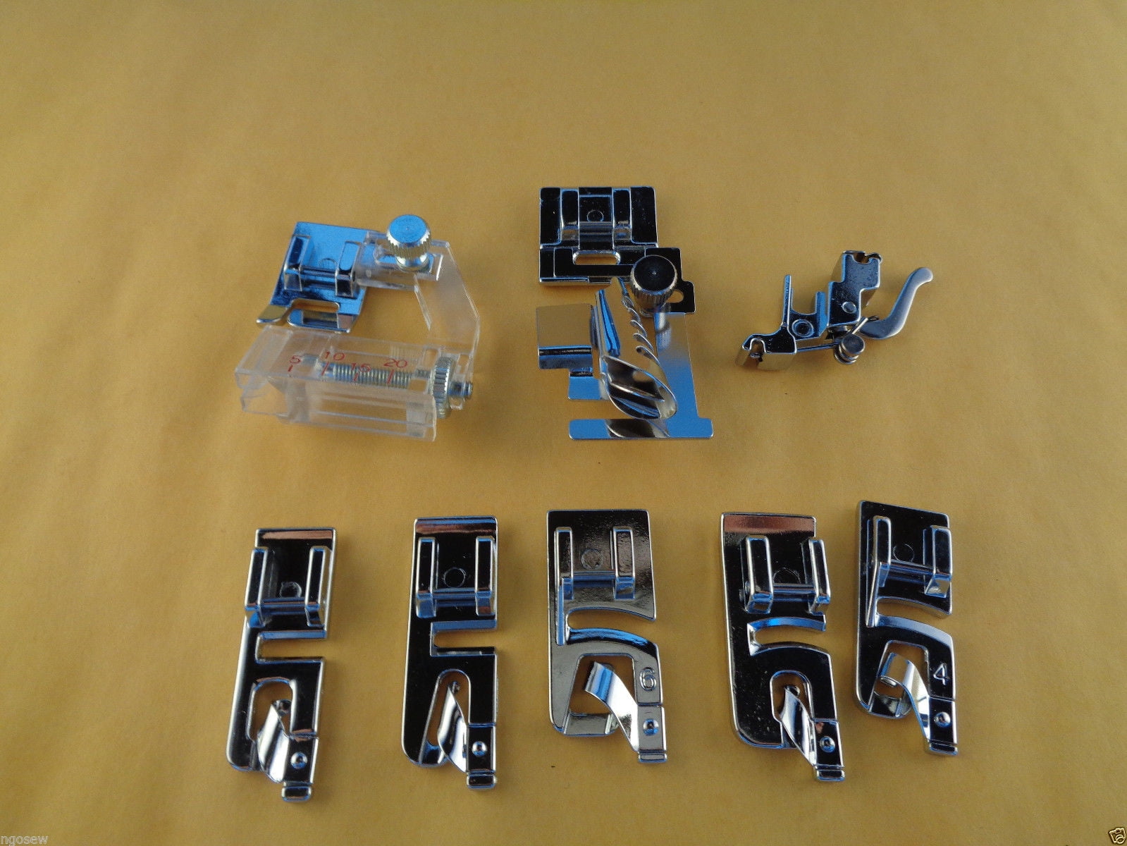 Bias Tape Binder Hemmer 3mm, 4mm, 6mm Foot Feet Set fits Low Shank