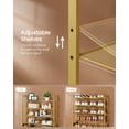 thumbnail image 5 of SONGMICS Shoe Rack, 8-Tier Shoe Organizer, Metal Rack for Garage, Set of 2, 4-Tier Stackable Shelf, with Adjustable Flat or Angled Shelves, 32-40 Pairs, Pale Gold, 5 of 6