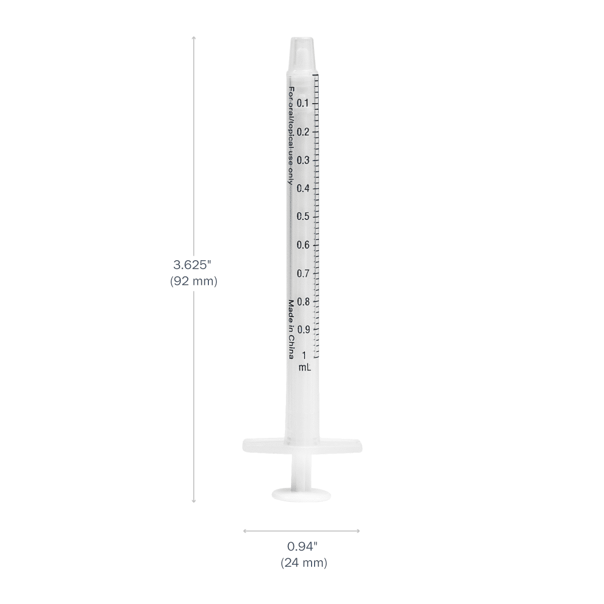 Ezy Dose Oral Syringe 1mL, Dispense Liquid Medicine to Children, Adults, Small Pets (50 Count)