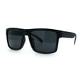 thumbnail image 5 of Mens Iconic Horn Rim Oversized Rectangle Urban Plastic Sunglasses Matte Black - Black, 5 of 8
