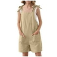 thumbnail image 4 of AJIWYH Girls Rompers Size 10-12,Girls Short Jumpsuits,Baby Girl Outfits Khaki,4-5 Years, 4 of 4