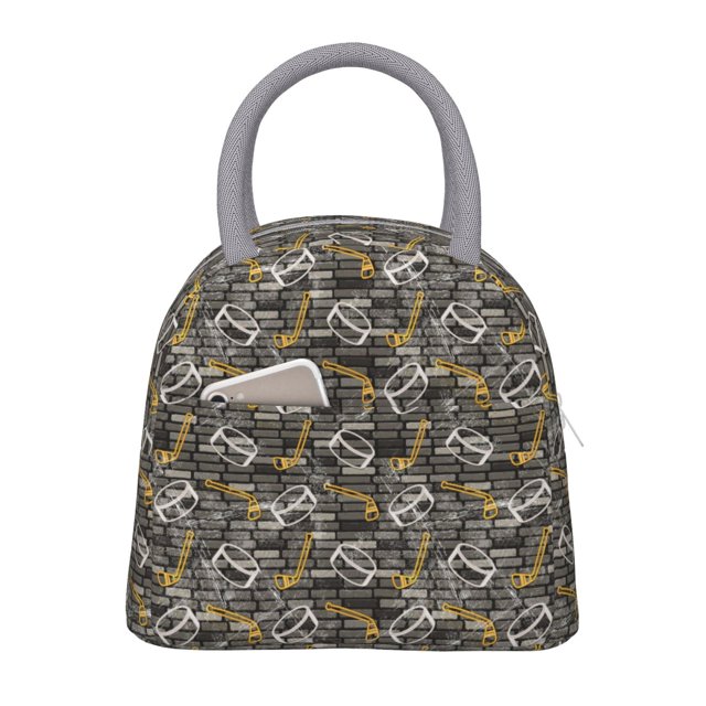 Easygdp Hockey1 Bolsa de Almuerzo Insulada Grande, Forro de Aluminio, Diseño Espacioso, a Prueba de Fugas, Ideal para Trabajo, Picnics, Viajes y Actividades al Aire Libre