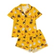 thumbnail image 2 of Summer Sales Under $10 CNJKEHIUV Womens Halloween Pajama Sets Short Sleeve Graphic Pajamas Nightwear Yellow S, 2 of 6