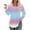 Pink#1, variant on Viikei Womens Hoodies,Blouses for Women Fashion Casual,Women's Casual Fashion Loose Pleated Round Neck Printed Long Sleeve Top Purple S
