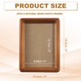 thumbnail image 2 of 4 x 5inch Natural Wood Photo Frames, 2pcs Mini Wood Finish Picture Frame Wood Tabletop Frame with Mat for Desktop Display Wall Mounting, Teak color, 2 of 7