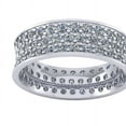 thumbnail image 2 of 3.0Ct Round Cut Natural Diamond Concave 3Row Anniversary Wedding Eternity Band Ring Solid 18k Gold IJ SI2, 2 of 3