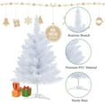 thumbnail image 3 of 2FT Artificial Christmas Tree Tabletop Christmas Tree with Plastic Stand Mini Xmas Pine Tree for Party Supplies Indoor Outdoor Holiday Home Decoration (Green), 3 of 14