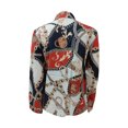 thumbnail image 3 of VISgogo Mujeres Retro Tops, Manga Larga Solapa Cuello Cadena / Floral / Letras / Cuadrado Estampado Primavera Otoño Fiesta Casual Blusa VISgogo moda, 3 of 4