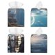 thumbnail image 2 of Fotbe Moonlit Sea Sailboat Porta Pañuelos Decorativo de Cuero, Caja Cuadrada Moderna para Pañuelos Faciales, Organizador y Dispensador 5x5x5'', 2 of 7