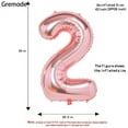 thumbnail image 5 of SAYTAY Rose Gold Number 23 Balloons,40 Inch Birthday Foil Balloon Party Decorations Supplies Helium Mylar Digital Balloons, 5 of 6