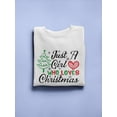 thumbnail image 3 of A Girl Who Loves Christmas Sweatshirt Women -Smartprints Designs, Female 4X-Large, 3 of 4