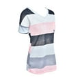 thumbnail image 4 of Womens Short Sleeve Loose Blouse Summer Ladies Striped T-Shirt Tops Plus Size S-5XL, 4 of 5