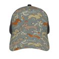 thumbnail image 3 of Lsque Dachshund Dog Bird Printed Trucker Hat - Baseball Cap for Men Women - Breathable Mesh Side, Adjustable Fit - for Casual Wear, 3 of 7