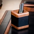 thumbnail image 5 of Dacasso Walnut And Leather Desk Set 3-Piece, 5 of 5