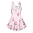 thumbnail image 5 of Tutolipy Pink Dragon Pattern Swim Dress for Girls, Cross Shoulder Strap Design Sleeveless Bathing Suit for Beach Summer Size 3-4 Years, 5 of 8
