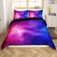 thumbnail image 3 of Funda nórdica púrpura Galaxy juego de cama tema del espacio exterior funda de edredón para, 3 of 7
