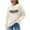 #258-Beige, variant on YUNAFFT Comfortable Loose Fit Stretchy Knit Sweater for Women Long Sleeve Round Neck Top Casual Oversized Fall Winter Pullover