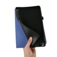 thumbnail image 3 of Case for Amazon Fire Max 11 13th Generation 2023, Fabric PU Leather Folio Cover Soft TPU Inner Multiple Viewing Angles Stand with Card Slots - Blue, 3 of 7