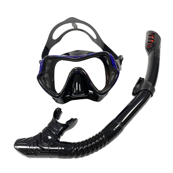Set de Snorkel Pro Zulema Máscara de Buceo Gafas de natación Equipo Correa ajustable Anti negro Equipo de snorkel seco