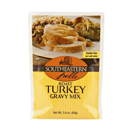 Southeastern Mills Roast Turkey Gravy Mix, 3 Oz. Package ( 4-