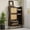 Brown-1, variant on TROPOW Natural Rattan Wooden Shoe Cabinet, Freestanding 3-Flip Drawer Shoe Storage Organizer, Side Cabinet & Top Fence, Easy Assembly Shoe Rack for Entryway Hallway Living Room