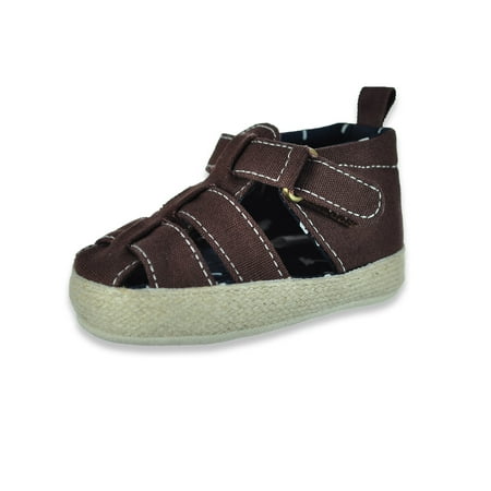 

First Steps Baby Boys Canvas Sandals - chocolate 6 - 9 months (Newborn)