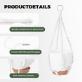 thumbnail image 4 of Bamworld Hanging Planters with Macrame Plant Hangers for Indoor Outdoor Plants 3 Set Self Watering Pots Hanging Baskets Flower Pot Holders 3 Different Size, 4 of 7
