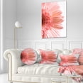 thumbnail image 3 of Designart Large Pink Daisy Flower Petals - Floral Throw Pillow - 12x20, 3 of 5