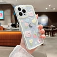 thumbnail image 6 of Compatible with iPhone 14 Pro Case Cute Cartoon Floral Butterfly Design for Women Girls Aesthetic Kawaii Slim Soft TPU Transparent Cover for iPhone 14 Pro (Yellow), 6 of 15