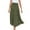 Army Green, variant on Lolmot Skirts for Women Trendy Summer Elastic High Waist Maxi Skirts Solid Casual Flowy Tiered Ruffle A Line Swing Long Skirt