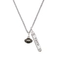 thumbnail image 1 of Delight Jewelry Silvertone Mini Enamel Football Silvertone Believe Faith Prayer Hope Bar Charm Necklace, 23", 1 of 4