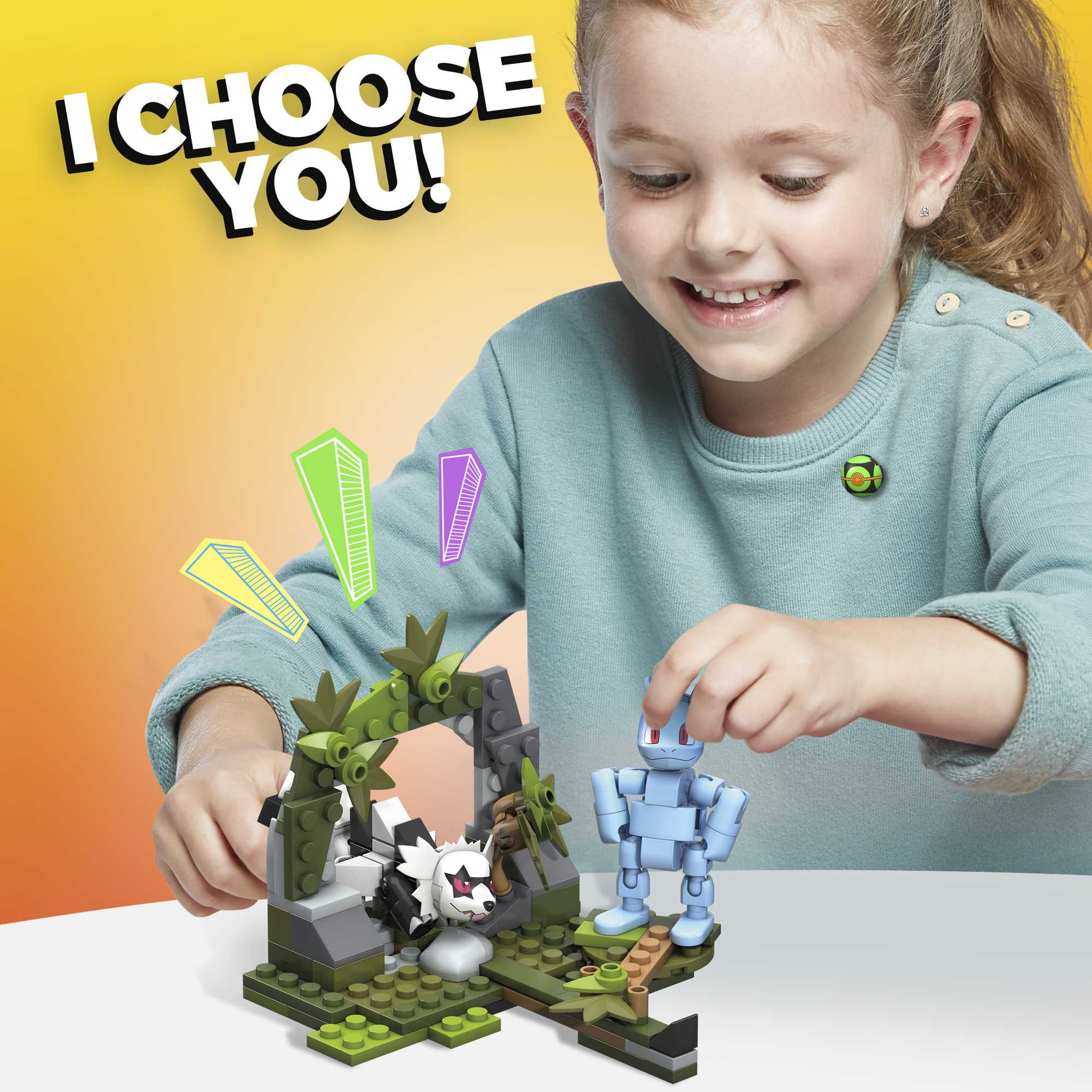 MEGA Pokemon Building Toy Kit Machop Vs. Galarian Zigzagoon (149 Pieces) for Kids