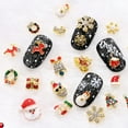 thumbnail image 3 of Sunjoy Tech Christmas Nail Ornament Decorative Alloy Colorful Xmas Style DIY Nail Art Decoration Nail Supplies, 3 of 8