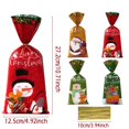 thumbnail image 1 of Bolsas de plástico para decoración del hogar, 25/50/100 piezas, Papá Noel, muñeco de nieve, caramelos mezclados, para regalo de Feliz Navidad, 2023, 2024, 1 of 4