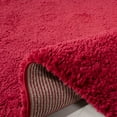 thumbnail image 6 of SAFAVIEH August Carlene Solid Plush Shag Area Rug, Red, 4' x 4' Square - Modern Design, Red, Non-Shedding & Easy Cleaning, Ultra Plush Thick Pile, Ideal for Living Room, Bedroom, 6 of 10