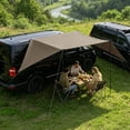 thumbnail image 4 of Luckky Versatile Camping Tent Car Awning Tarp,Portable Teardrop Canopy Tear Resistant Shelter,Multi-Purpose Backpacking Tarp for Truck Bed SUV RV Van Trailer Overlanding Outdoor Use, 4 of 6