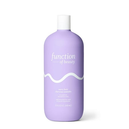 (Case Pack Of 6)FUNCTION OF BEAUTY Wavy Hair Shampoo Base  22 oz - Sulfate Free Shampoo Formulated with Fermented Rice Water to Strengthen and Promote Elasticity