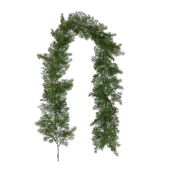 Evergreen Pine Garland Artificial Greenery Christmas Garland Real Touch Natural Cedar Garland Dining Table Fireplace Wall Decoration Christmas Decor