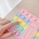 thumbnail image 3 of Bonita funda de silicona con burbujas Pop Push, compatible con iPad de 10,2 pulgadas (2019/2020), antiestrés, con soporte, cordón y colgante (arcoíris), 3 of 5