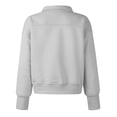 thumbnail image 6 of Hfolob Women's Sweatshirt Womens Half Zip Loose Sweatshirt Quarter Zip Trendy Long Sleeve Cropped Pullover Tops With Thumb Hole Fashion Clothing, 6 of 6