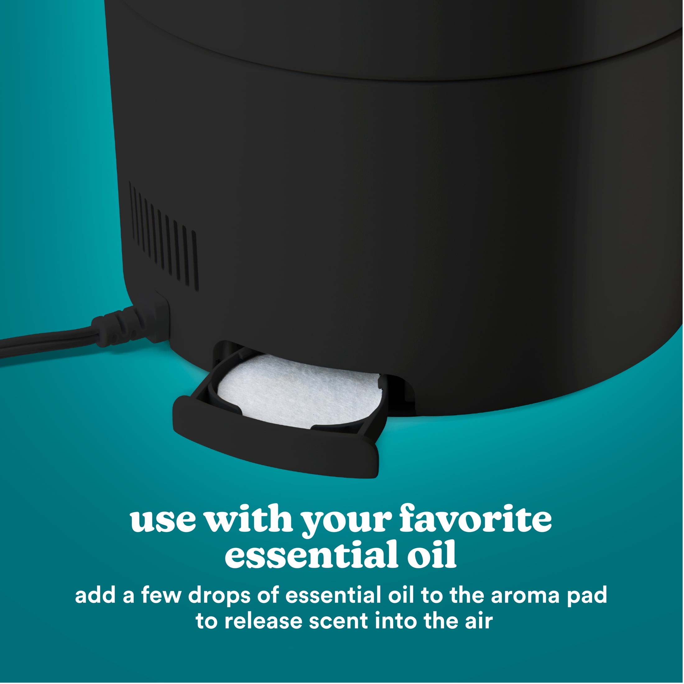 Homedics Ultrasonic Humidifier, Cool Mist, Easy Top Fill with up to 44 Hour Run Time, .96 Gallon, Black